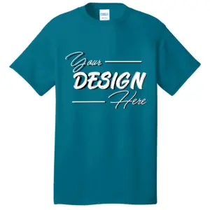 typography teal printed tshirt